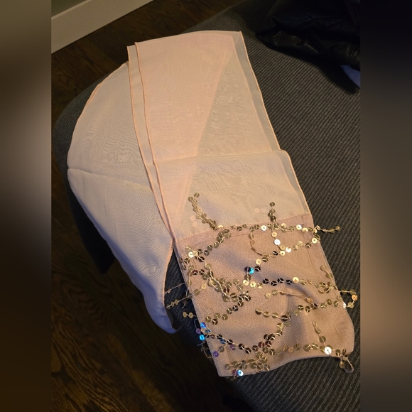 REAQKA Champagne Spaghetti Strap Sequined Romper (BNWT) - Picture 10 of 10